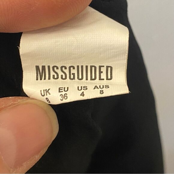 Missguided black BOHO LACE TRIM SPAGHETTI STRAP cami slip top v neck sexy 4 - Picture 7 of 10